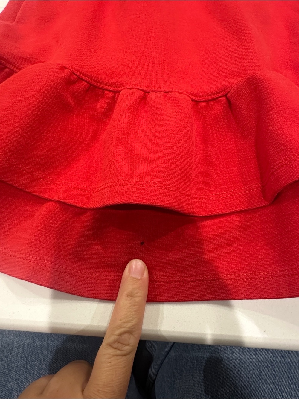 Janie and Jack Red tiered 3/4 sleeve bell ruffle sleeve dress size 5 - Picture 2 of 6